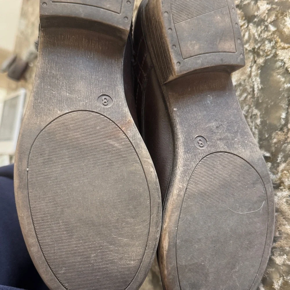 Women's Brown Leather Ankle Boots / Q11 - Picture 3 of 4